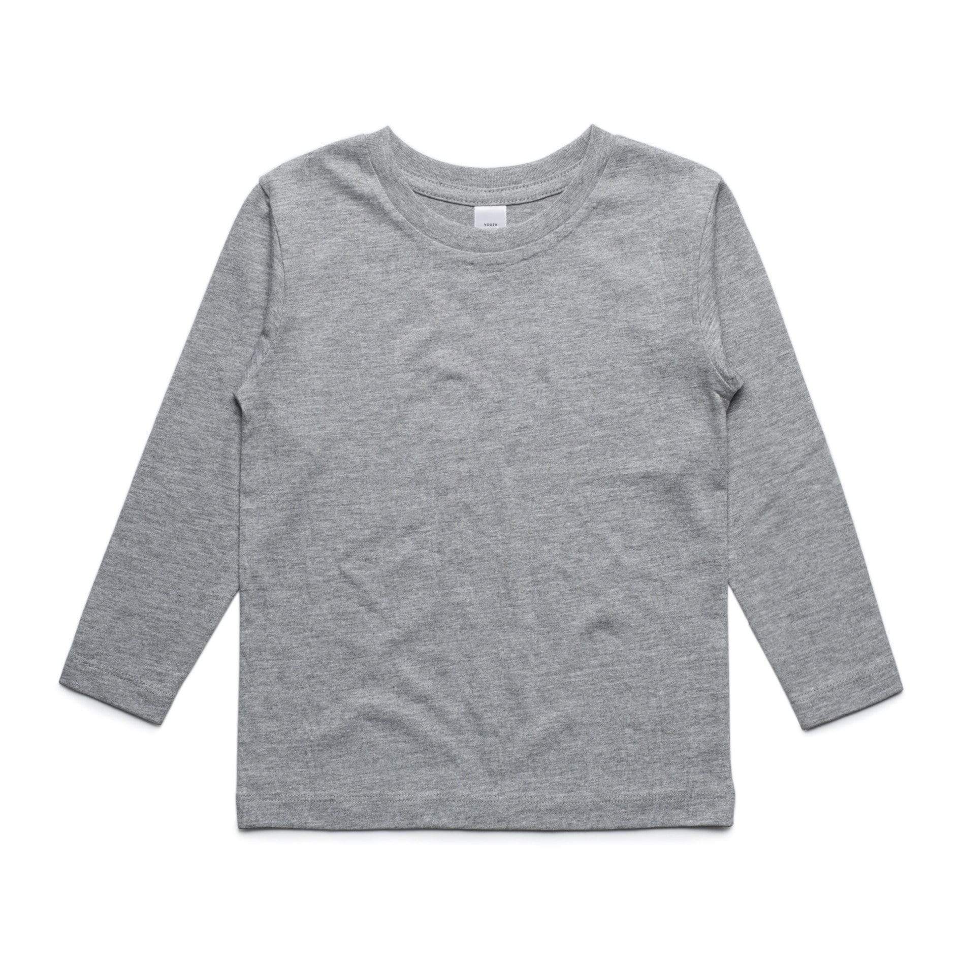 As Colour Casual Wear GREY MARLE / 8Y As Colour youth long sleeve tee 3008